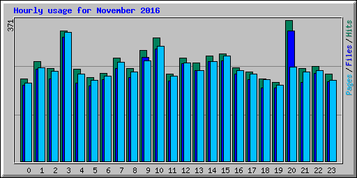 Hourly usage for November 2016