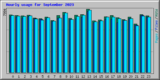 Hourly usage for September 2023