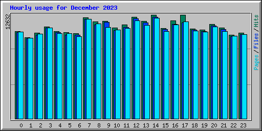 Hourly usage for December 2023