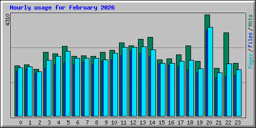 Hourly usage for February 2026